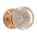 Restorers Classic Passage Plain 2 Inch Forged Door Set With Round Glass Knobsimage