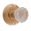 Restorers Classic Privacy Plain 3 1/4 Inch Forged Door Set With Fluted Glass Knobsimage