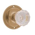 Restorers Classic Privacy Rope 3 1/4 Inch Forged Door Set With Fluted Glass Knobsimage