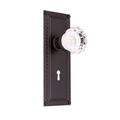 Restorers Classic Egg & Dart Interior Mortise Lock Set With Fluted Glass Knobsimage