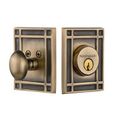 Nostalgic Warehouse Mission Plate Single Cylinder Deadbolt Mission Knobsimage