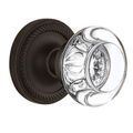 Nostalgic Warehouse Rope Rosette Door Set With Round Clear Crystal Glass Knobsimage