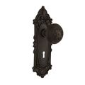 Nostalgic Warehouse Victorian Plate With Keyhole Door Set With Egg & Dart Knobsimage