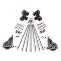 Quiet Glide Braking Swivel Rolling 20 Inch Library Ladder Hardware Kitimage