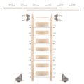 Quiet Glide Maple Library Ladder & 12 Ft Rolling Hardware Kitimage