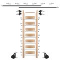 Quiet Glide Oak Library Ladder & 12 Ft Rolling Hardware Kitimage