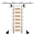 Quiet Glide Oak Library Ladder & 8 Ft Rolling Hardware Kitimage