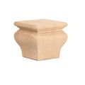 Legacy Artisan 4 Inch x 4 5/8 Inch Tulip Square Turned Bun Footimage