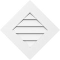 Restorers Architectural Diamond Standard Frame PVC Gable Ventimage