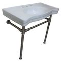 Fauceture Imperial China Console Sink with Stainless Steel Legsimage