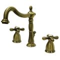 Restorers Heritage Widespread Bathroom Faucet - Metal Crossimage