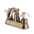 Restorers Restoration 4 Inch Centerset Lav Faucet - Porcelain Crossimage