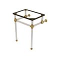 Restorers Templeton Brushed Brass Acrylic Console Legs Only - No Topimage