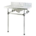 Restorers Templeton Marble Console Sink - Clear & Chrome - Ovalimage