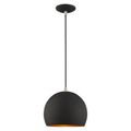 View 1 for Livex Lighting 10 Inch Round Metal Shade Mini Pendant