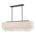 View 1 for Livex Lighting Carlisle Large Linear Chandelier - Oatmeal
