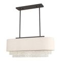 View 1 for Livex Lighting Carlisle Linear Chandelier - Oatmeal