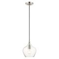 View 1 for Livex Lighting Clear Glass Brushed Nickel Pendant Light