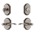 Grandeur Arc Plate Entry Set With Bellagio Levers - Keyed Alikeimage