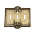 Nostalgic Warehouse Meadows Triple Toggle Switch Plateimage