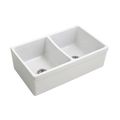 Barclay Lettie 33 Inch Double Fireclay Farmhouse Kitchen Sinkimage