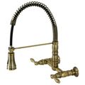 Gourmetier Heritage GS124AL Wall Mount Pull Down Spray Kitchen Faucetimage