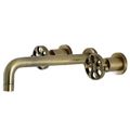 Restorers Belknap KS802RX Two Handle Wall Mount Bath Tub Faucetimage