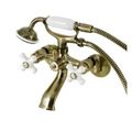 Restorers Kingston KS265PX Tub Wall Clawfoot Faucet & Hand Showerimage