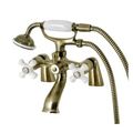Restorers Kingston KS267PX Tub Wall Clawfoot Faucet & Hand Showerimage
