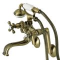 Restorers Kingston Wall Mount Clawfoot Tub Faucet & Hand Showerimage