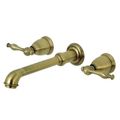 Restorers Naples KS702NL Two Handle Wall Mount Roman Tub Faucetimage