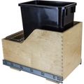View 1 for Hardware Resources Single 35 Qt Wood Soft Close Trash Rollout - Hinged Door