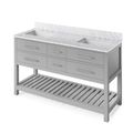 Jeffrey Alexander Grey Wavecrest Double Vanity & White Carrara Marbleimage