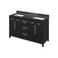 Jeffrey Alexander Black Cade Double Vanity with Black Granite Topimage