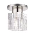 View 1 for Livex Lighting Rotterdam Crystal Semi Flush Ceiling Light