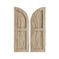 TimberThane Tan Two Flat Quarter Arch Riverwood Faux Wood Shuttersimage