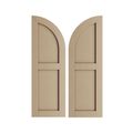 TimberThane Tan Two Flat Quarter Arch Smooth Faux Wood Shuttersimage