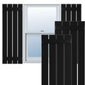 True Fit PVC Black 4-Board Spaced Board-n-Batten Shuttersimage