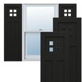 True Fit PVC Black San Antonio Mission Fixed Mount Shuttersimage