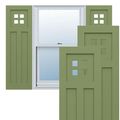 True Fit PVC Moss Green San Antonio Mission Fixed Mount Shuttersimage