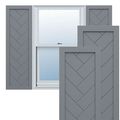 True Fit PVC Ocean Swell Herringbone Modern Fixed Mount Shuttersimage