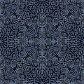 View 1 for Mitchell Black Flora Spiral Blue Wallpaper