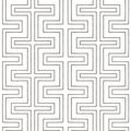 View 1 for Mitchell Black Geometric Lines White Wallpaper