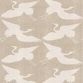 View 1 for Mitchell Black Paper Cranes Raw Linen Wallpaper