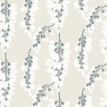 View 1 for Mitchell Black Wisteria Floral Linen Wallpaper