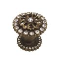 View 1 for Carpe Diem Cache Halo Foot Round Knob - Clear Swarovski Crystals