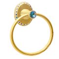 Carpe Diem Cache II Full Reeded Towel Ring - Aurore Swarovski Crystalsimage