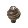 View 1 for Carpe Diem Cache Swirl Knob - Clear Swarovski