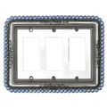 Carpe Diem Cache Triple Rocker GFI Switch Plate - Aurore Swarovskiimage