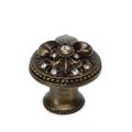 View 1 for Carpe Diem Versailles Flared Foot Fleur Knob with Clear Swarovski